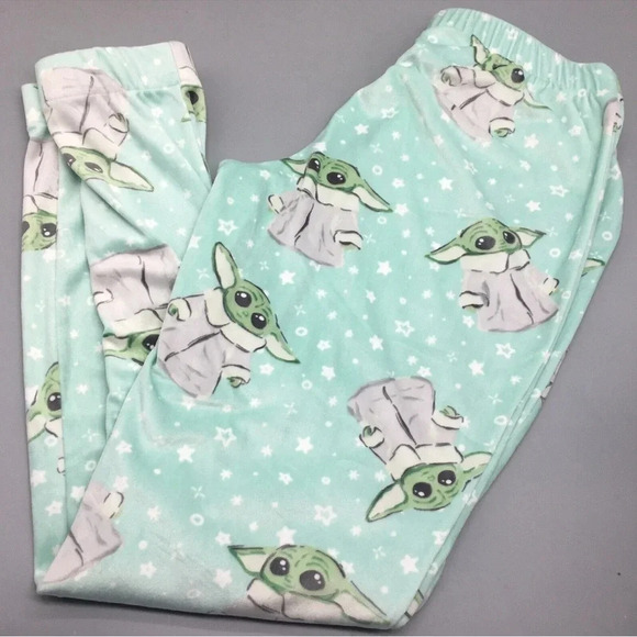 Star Wars Slumber Pajama Pants Jogger PJ Size Medium Baby Yoda Sleepwear - Picture 1 of 8